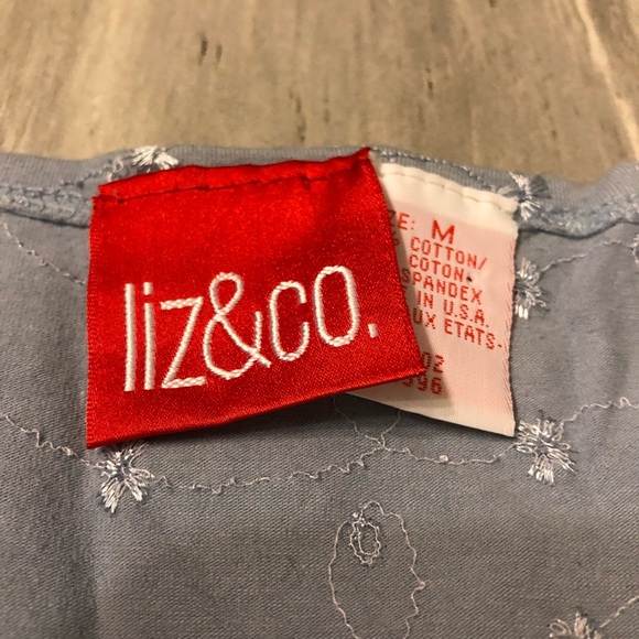 VTG Liz & Co. Blue Bodysuit Size M - Picture 3 of 7